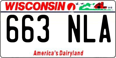 WI license plate 663NLA