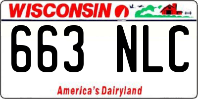 WI license plate 663NLC