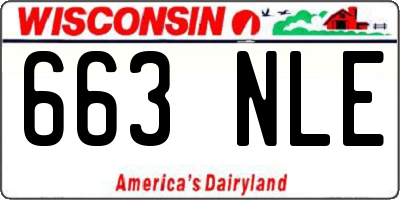 WI license plate 663NLE