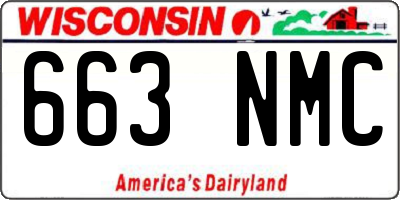 WI license plate 663NMC