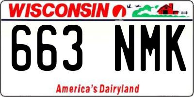 WI license plate 663NMK