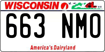 WI license plate 663NMO