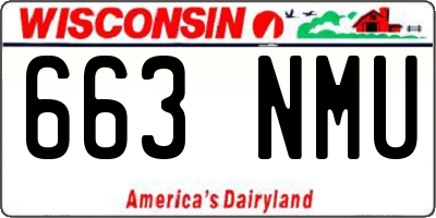 WI license plate 663NMU
