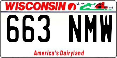 WI license plate 663NMW