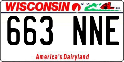 WI license plate 663NNE