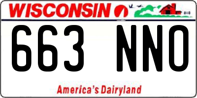 WI license plate 663NNO