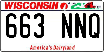 WI license plate 663NNQ