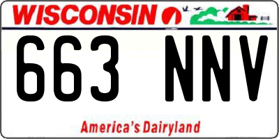WI license plate 663NNV