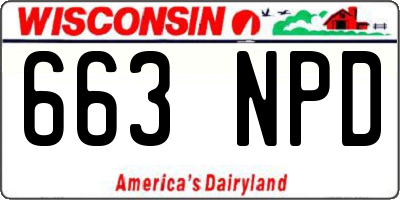 WI license plate 663NPD