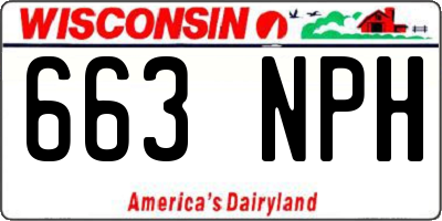 WI license plate 663NPH