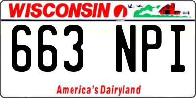 WI license plate 663NPI