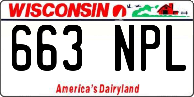 WI license plate 663NPL