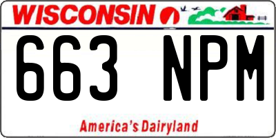 WI license plate 663NPM