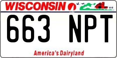 WI license plate 663NPT