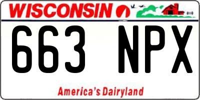 WI license plate 663NPX