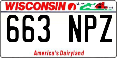 WI license plate 663NPZ