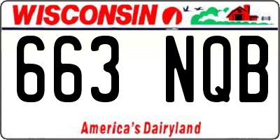 WI license plate 663NQB