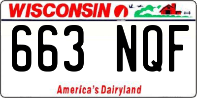 WI license plate 663NQF