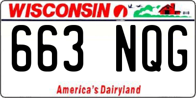 WI license plate 663NQG
