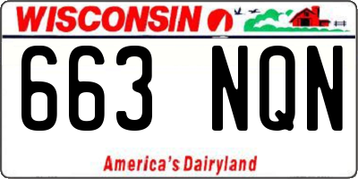 WI license plate 663NQN