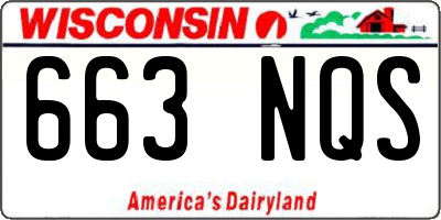 WI license plate 663NQS
