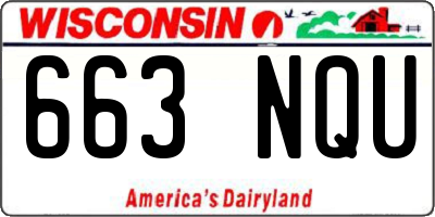 WI license plate 663NQU