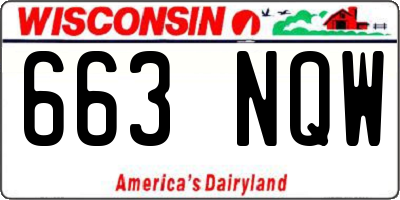 WI license plate 663NQW