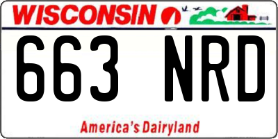 WI license plate 663NRD