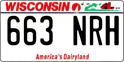 WI license plate 663NRH