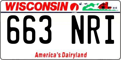WI license plate 663NRI
