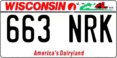 WI license plate 663NRK