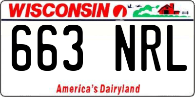 WI license plate 663NRL
