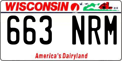 WI license plate 663NRM