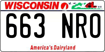 WI license plate 663NRO