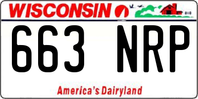 WI license plate 663NRP