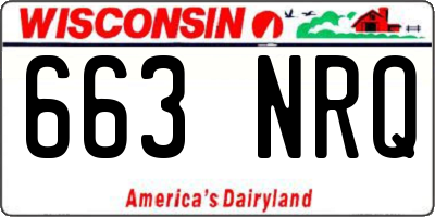 WI license plate 663NRQ