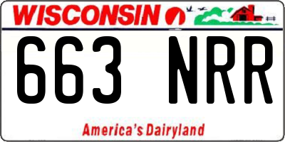 WI license plate 663NRR