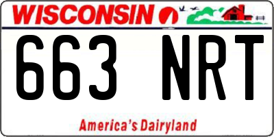 WI license plate 663NRT
