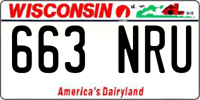 WI license plate 663NRU