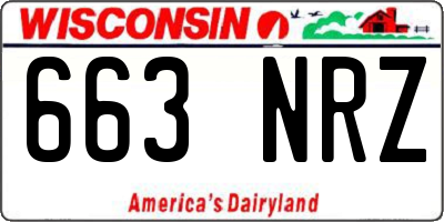 WI license plate 663NRZ