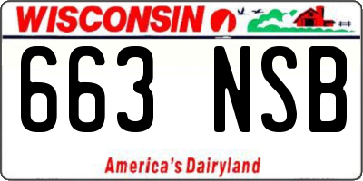 WI license plate 663NSB