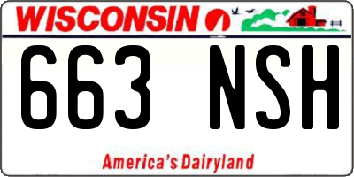 WI license plate 663NSH