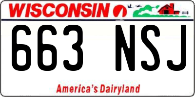 WI license plate 663NSJ