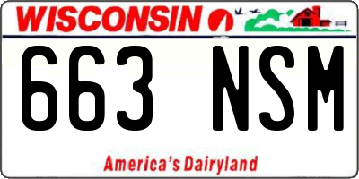 WI license plate 663NSM