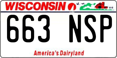 WI license plate 663NSP