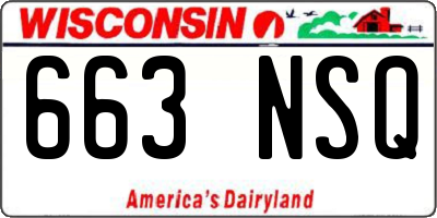 WI license plate 663NSQ