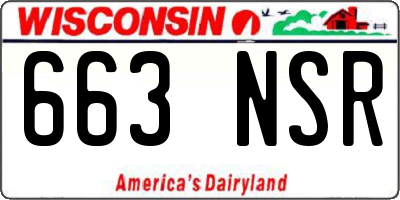 WI license plate 663NSR