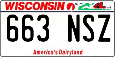 WI license plate 663NSZ