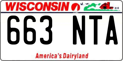 WI license plate 663NTA
