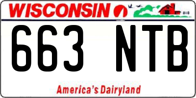 WI license plate 663NTB